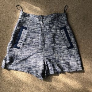 Whistles High Waisted Tweed Shorts